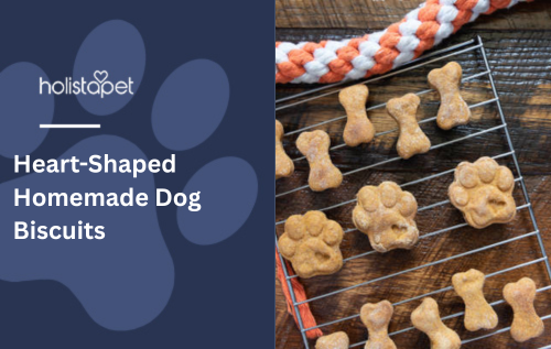 Heart-Shaped Homemade Dog Biscuits