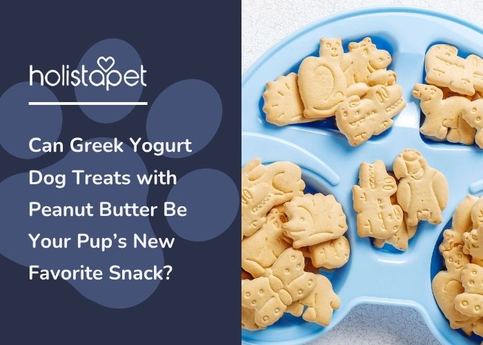 A bunch of greek yogurt dog treats sitting on a blue plate.