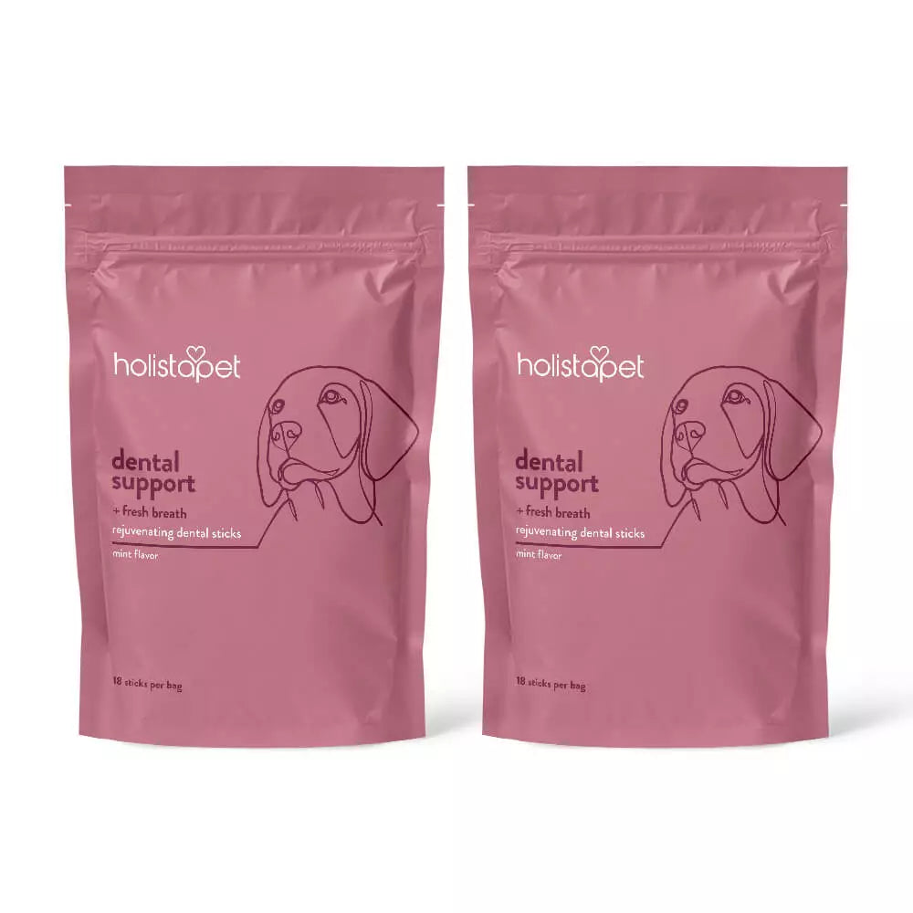 Dental Support + Fresh Breath Dental Sticks for Dogs - HolistaPet