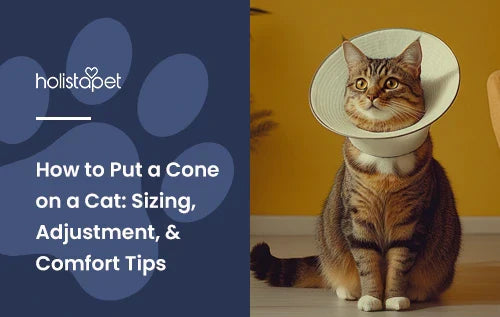 A cat sitting down in a living room with a cone on.