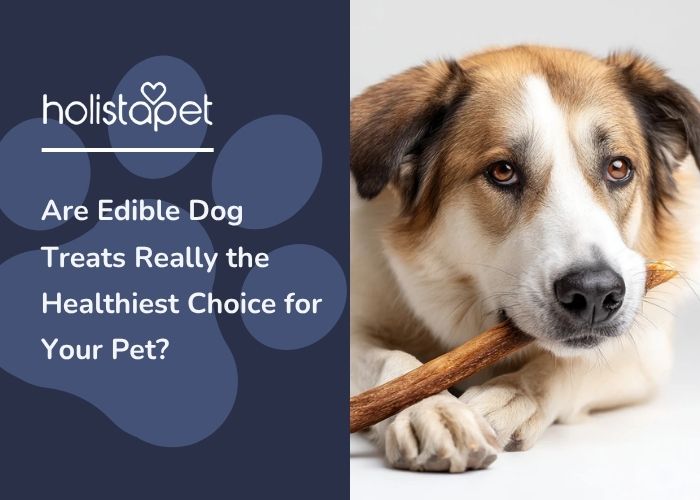 dog eating edible dog treats