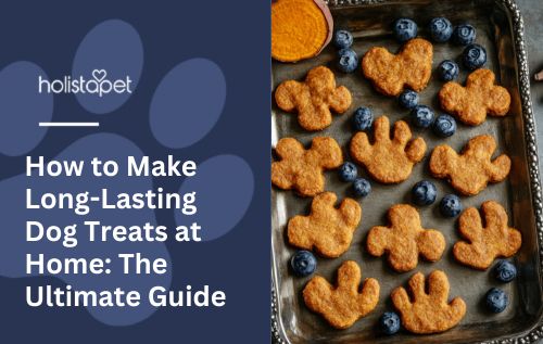 A bunch of homemade dog treats on a baking tray.
