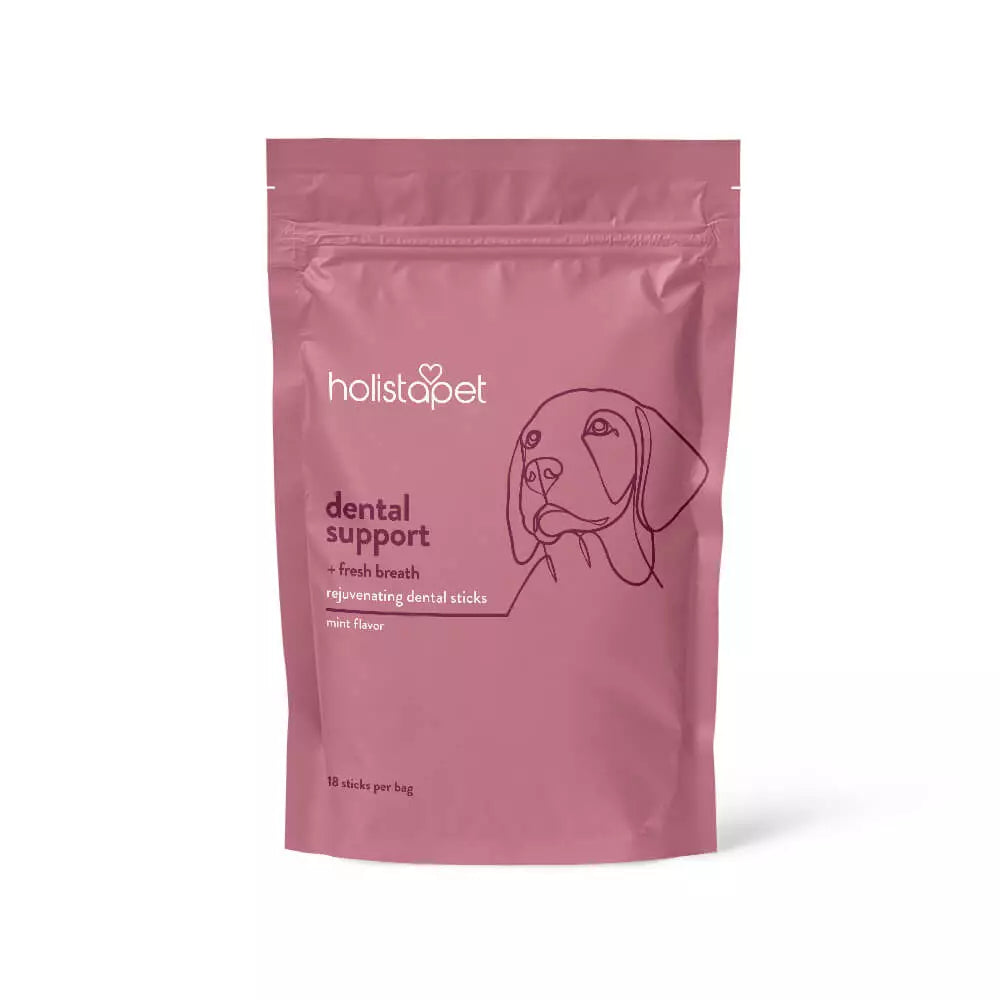 Dental Support + Fresh Breath Dental Sticks for Dogs - HolistaPet